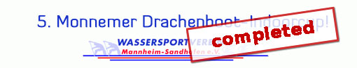 5. Monnemer Drachenboot-Indoorcup, Mannheim